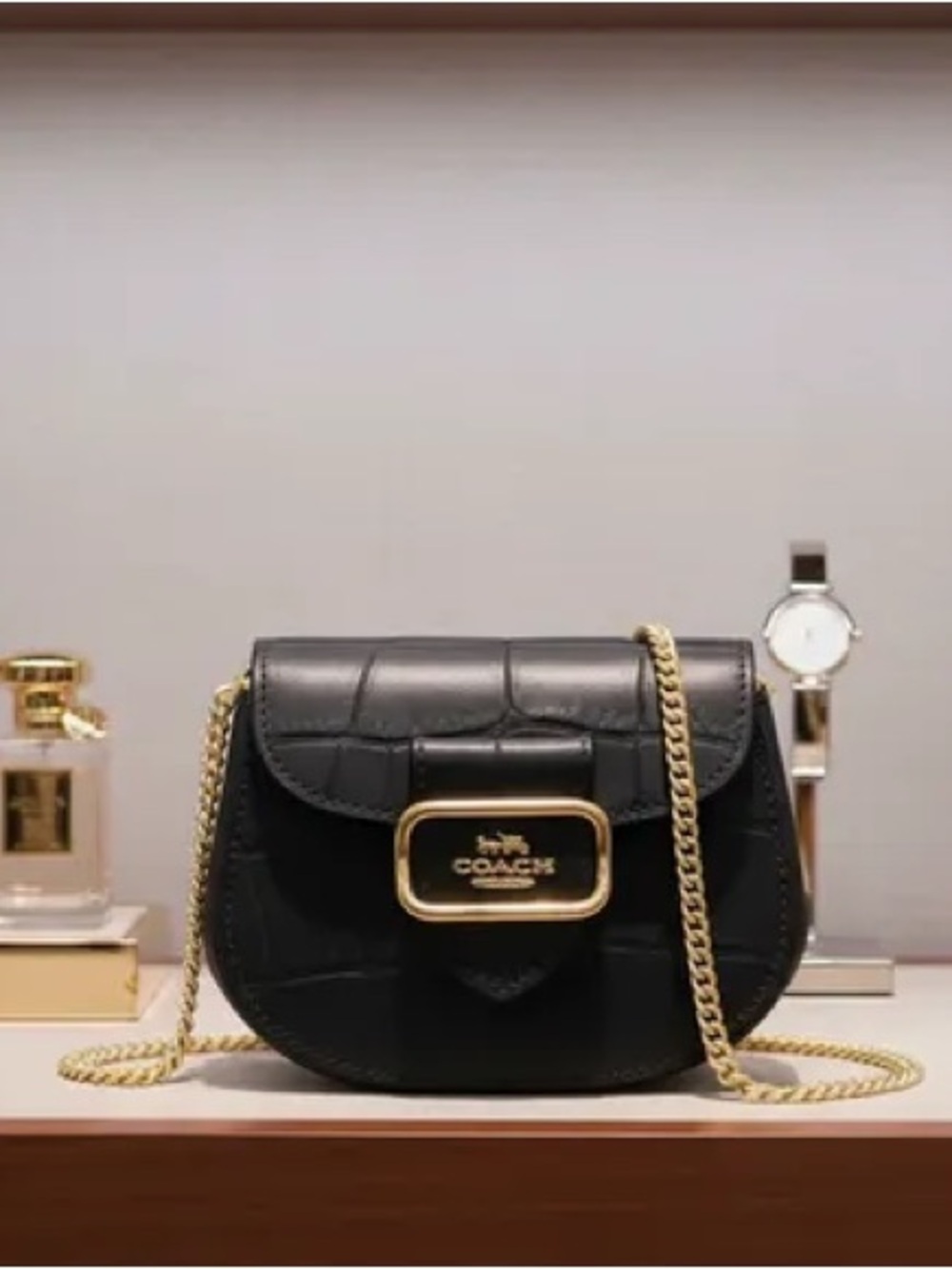 Coach Morgan Card Case On A Chain Crossbody